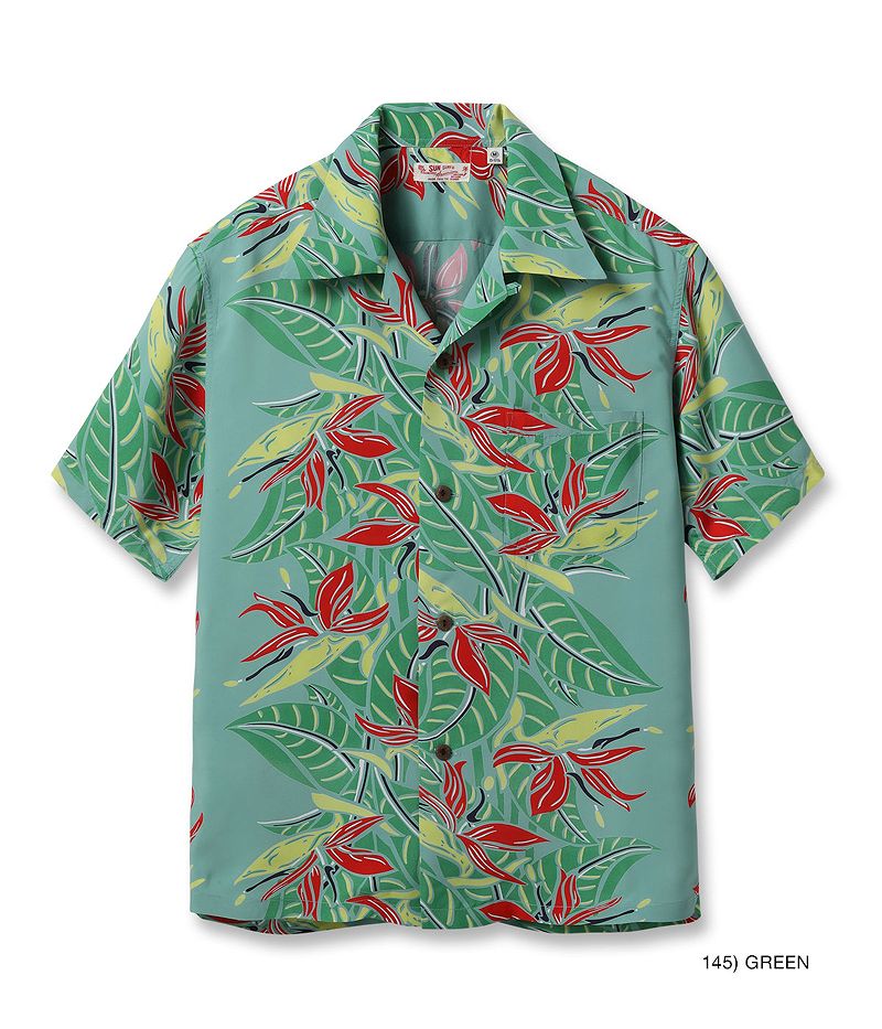 SS39224 / SUNSURF RAYON HAWAIIAN SHIRT “BIRD OF PARADISE”