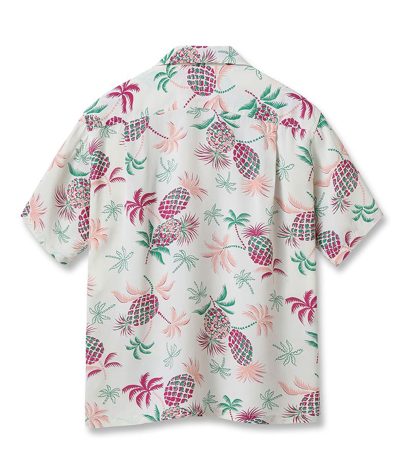 SS39225 SUNSURF  RAYON HAWAIIAN SHIRT “PALMS & PINEAPPLE”