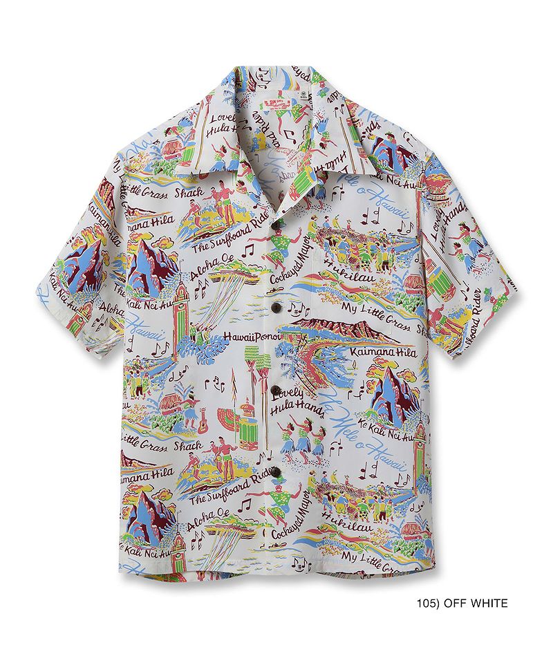 SS39226 / SUNSURF RAYON HAWAIIAN SHIRT “THE SONG OF HAWAII”