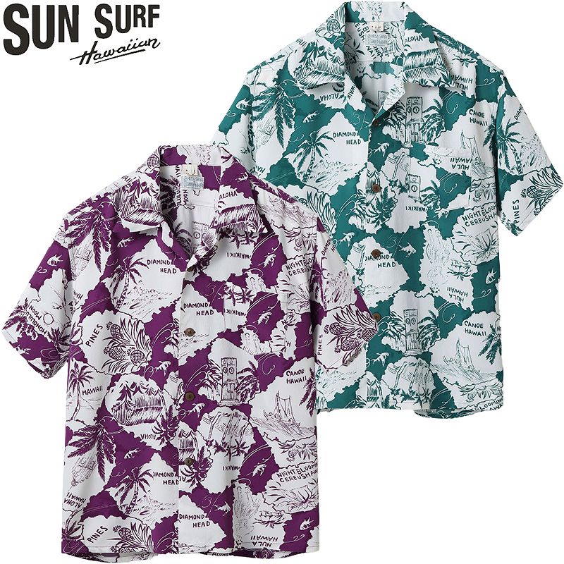 SS39276 / SUN SURF SPECIAL EDITION HAWAIIAN SHIRT “MEMORY IN HAWAII” (OPEN SHIRT)