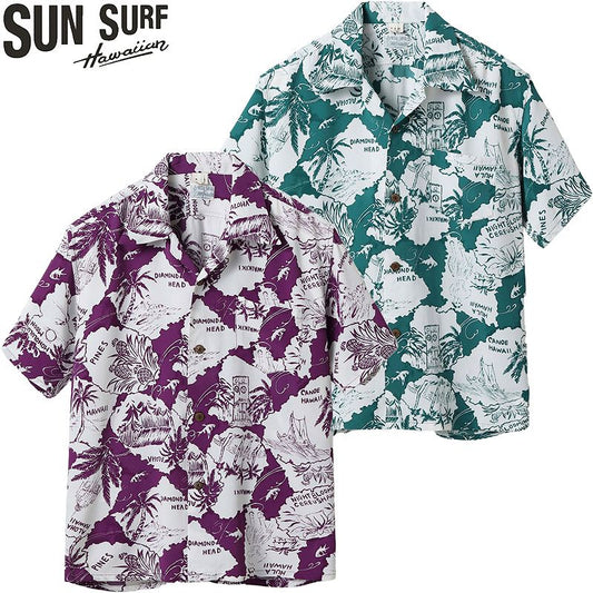 SS39276 / SUN SURF SPECIAL EDITION HAWAIIAN SHIRT “MEMORY IN HAWAII” (OPEN SHIRT)