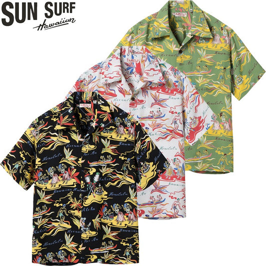 SS39411 / SUNSURF RAYON HAWAIIAN SHIRT “HAWAIIAN HULA”