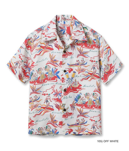 SS39411 / SUNSURF RAYON HAWAIIAN SHIRT “HAWAIIAN HULA”