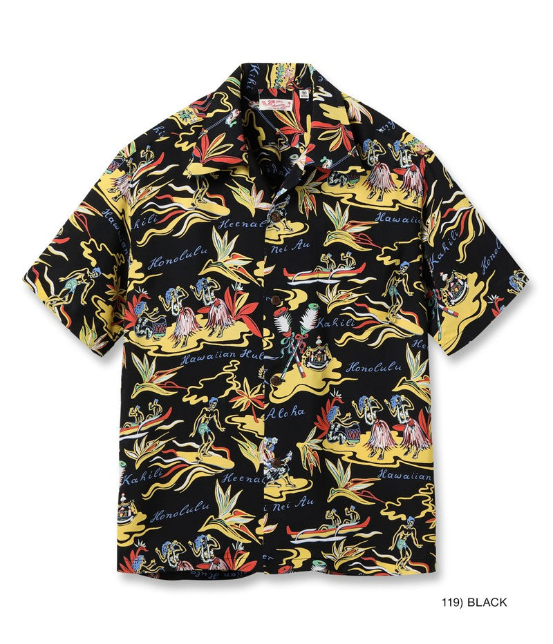 SS39411 / SUNSURF RAYON HAWAIIAN SHIRT “HAWAIIAN HULA”