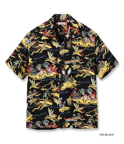 SS39411 / SUNSURF RAYON HAWAIIAN SHIRT “HAWAIIAN HULA”