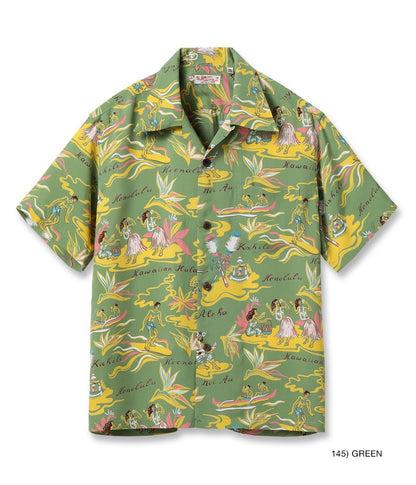 SS39411 / SUNSURF RAYON HAWAIIAN SHIRT “HAWAIIAN HULA”