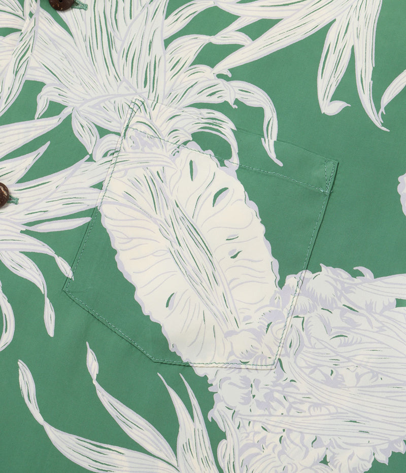 SS39413 / SUNSURF RAYON HAWAIIAN SHIRT “ISLAND PINEAPPLE”