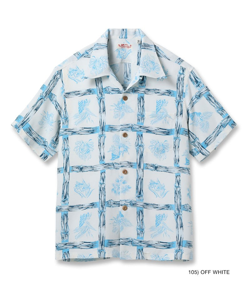 SS39419 / SUNSURF RAYON HAWAIIAN SHIRT “ISLAND PLANTS”