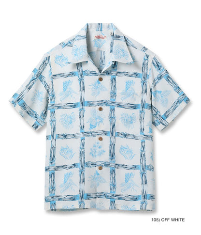 SS39419 / SUNSURF RAYON HAWAIIAN SHIRT “ISLAND PLANTS”