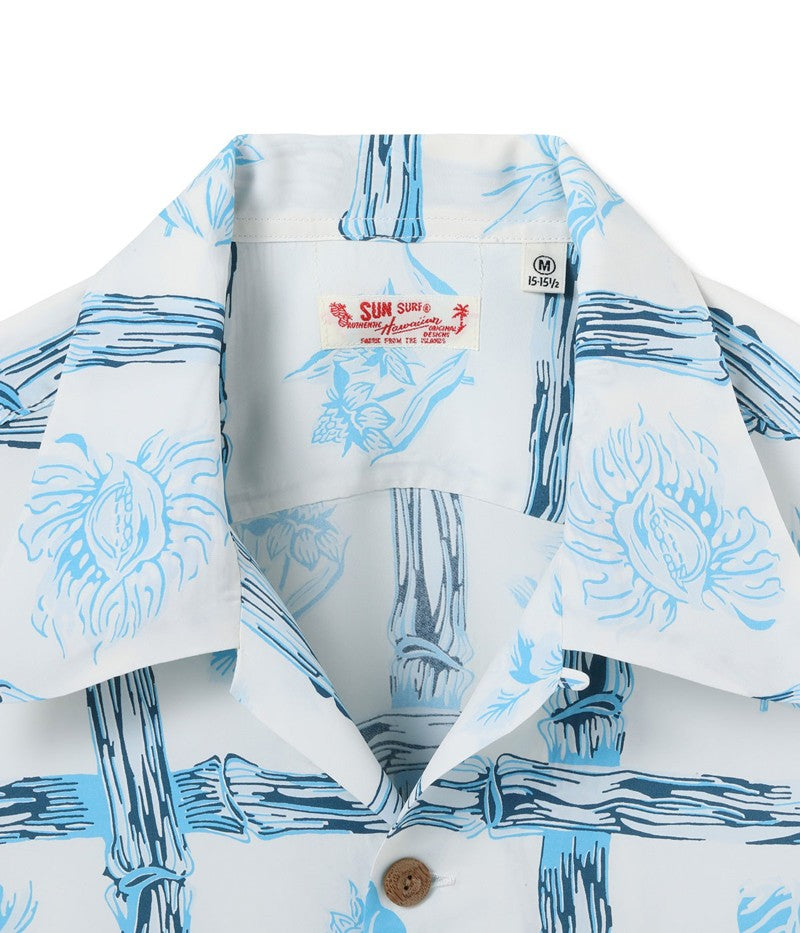 SS39419 / SUNSURF RAYON HAWAIIAN SHIRT “ISLAND PLANTS”