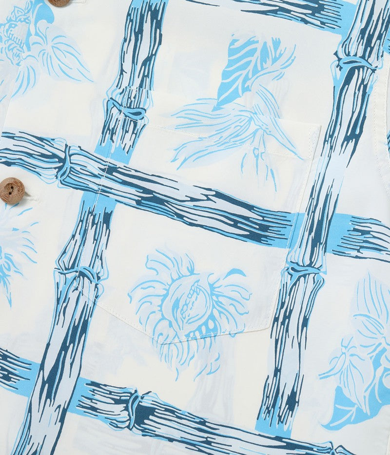 SS39419 / SUNSURF RAYON HAWAIIAN SHIRT “ISLAND PLANTS”