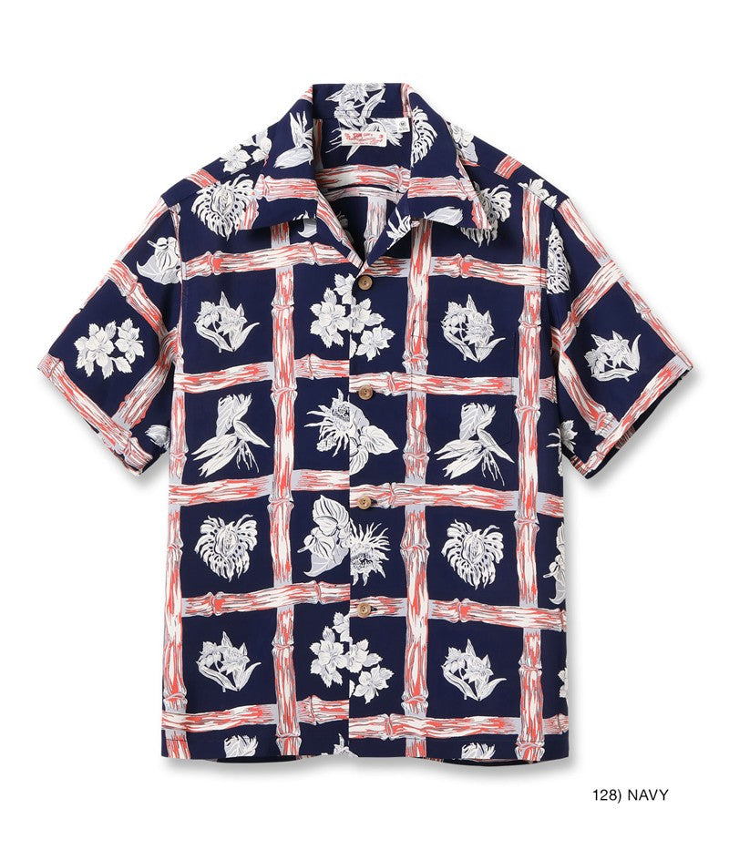 SS39419 / SUNSURF RAYON HAWAIIAN SHIRT “ISLAND PLANTS”