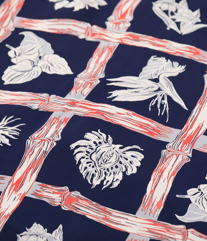SS39419 / SUNSURF RAYON HAWAIIAN SHIRT “ISLAND PLANTS”
