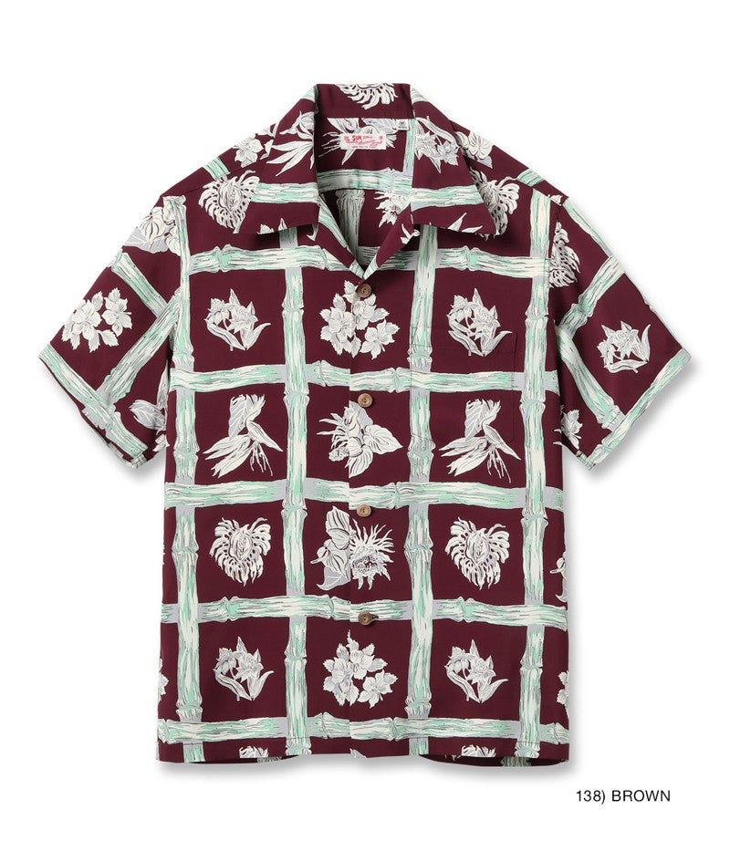 SS39419 / SUNSURF RAYON HAWAIIAN SHIRT “ISLAND PLANTS”