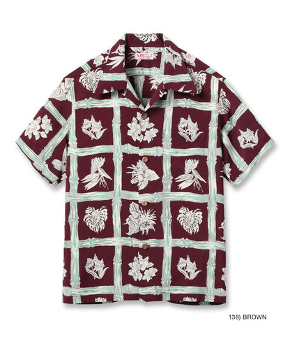 SS39419 / SUNSURF RAYON HAWAIIAN SHIRT “ISLAND PLANTS”
