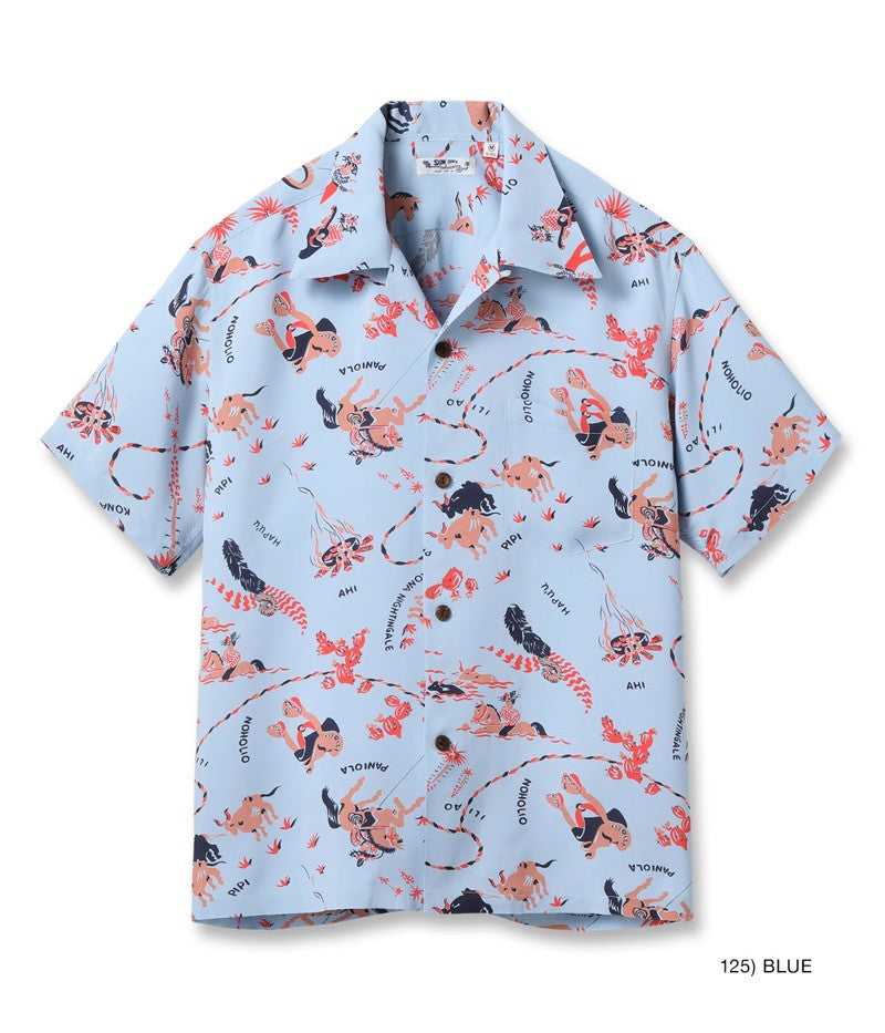SS39420 / SUNSURF RAYON HAWAIIAN SHIRT “PANIOLA TOWN”