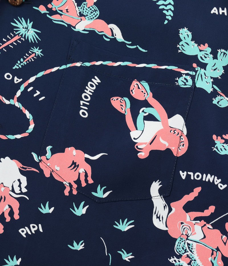 SS39420 / SUNSURF RAYON HAWAIIAN SHIRT “PANIOLA TOWN”