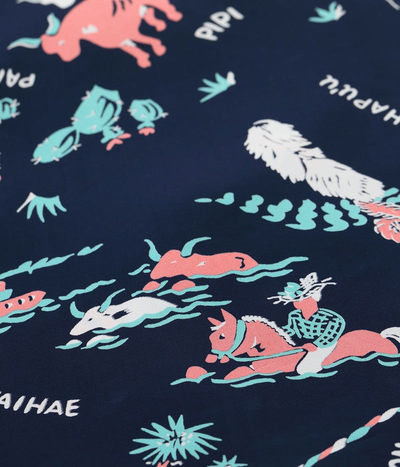 SS39420 / SUNSURF RAYON HAWAIIAN SHIRT “PANIOLA TOWN”