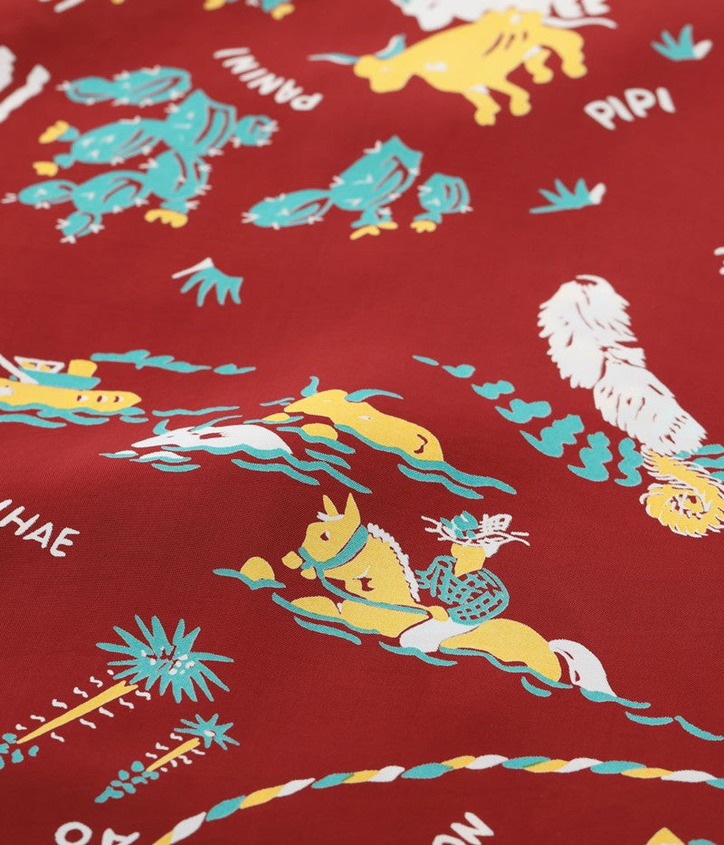 SS39420 / SUNSURF RAYON HAWAIIAN SHIRT “PANIOLA TOWN”