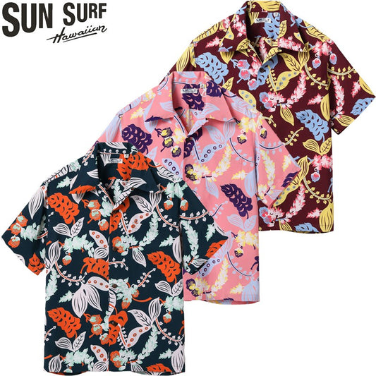 SS39423 / SUNSURF RAYON HAWAIIAN SHIRT “SHELL GINGER”