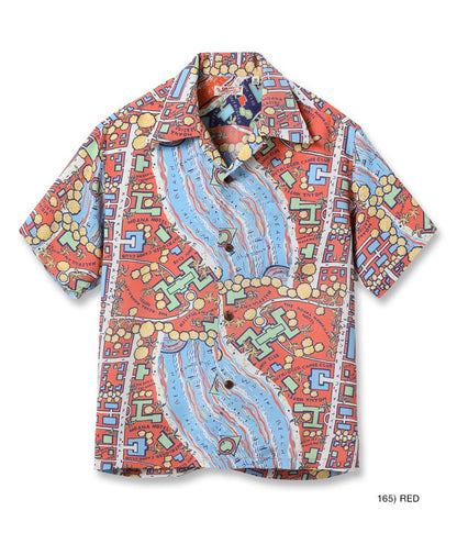 SS39424 / SUNSURF RAYON HAWAIIAN SHIRT “WAIKIKI MAP”