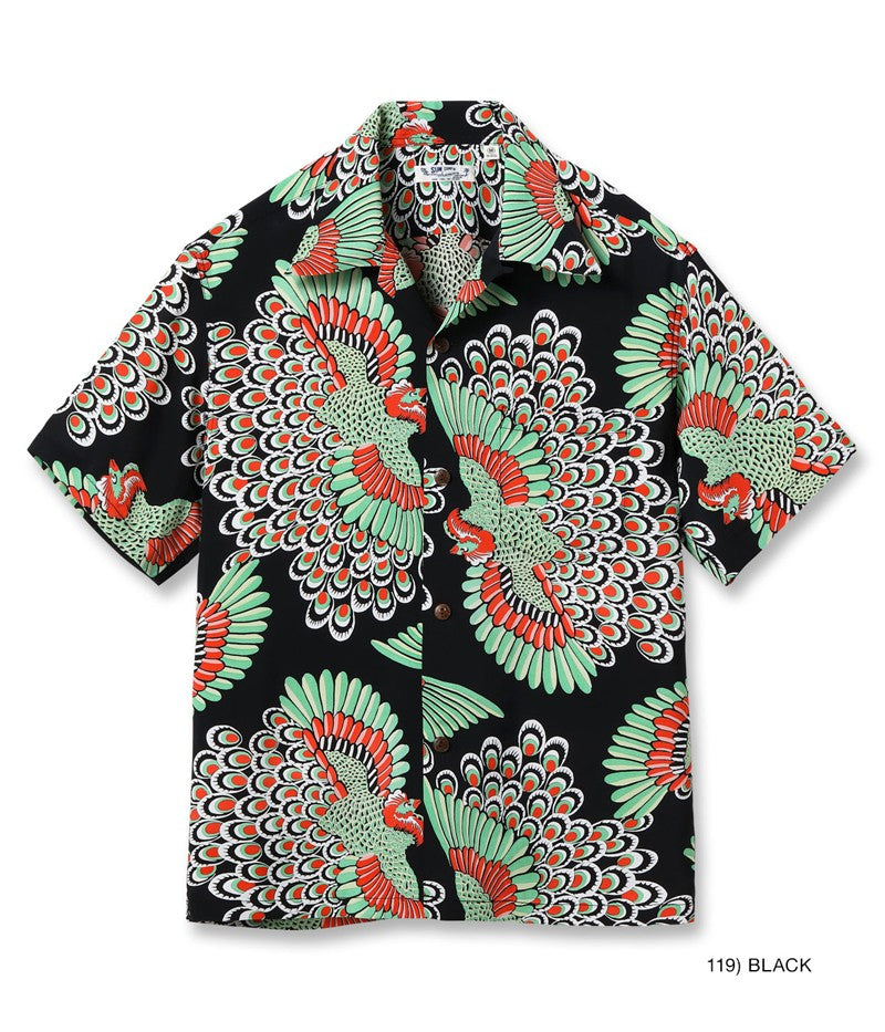 SS39428 / SUNSURF RAYON HAWAIIAN SHIRT “PEACOCK”