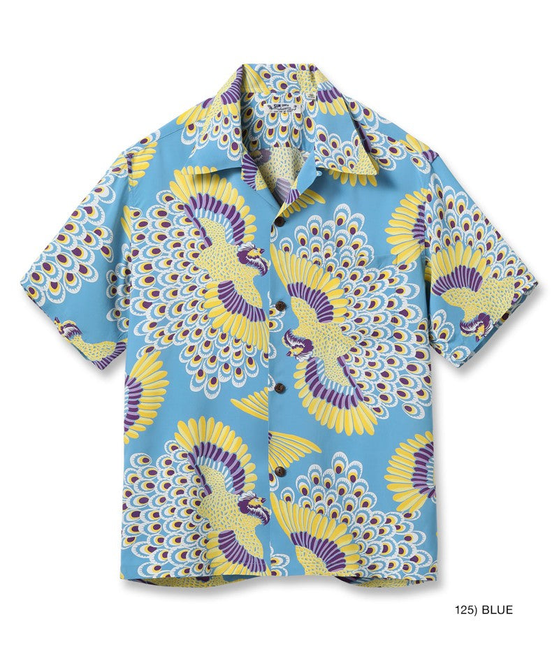 SS39428 / SUNSURF RAYON HAWAIIAN SHIRT “PEACOCK”