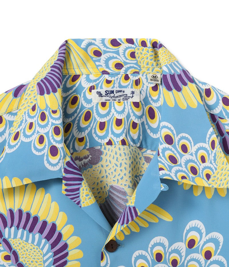 SS39428 / SUNSURF RAYON HAWAIIAN SHIRT “PEACOCK”