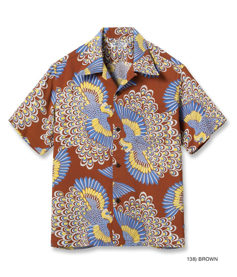 SS39428 / SUNSURF RAYON HAWAIIAN SHIRT “PEACOCK”