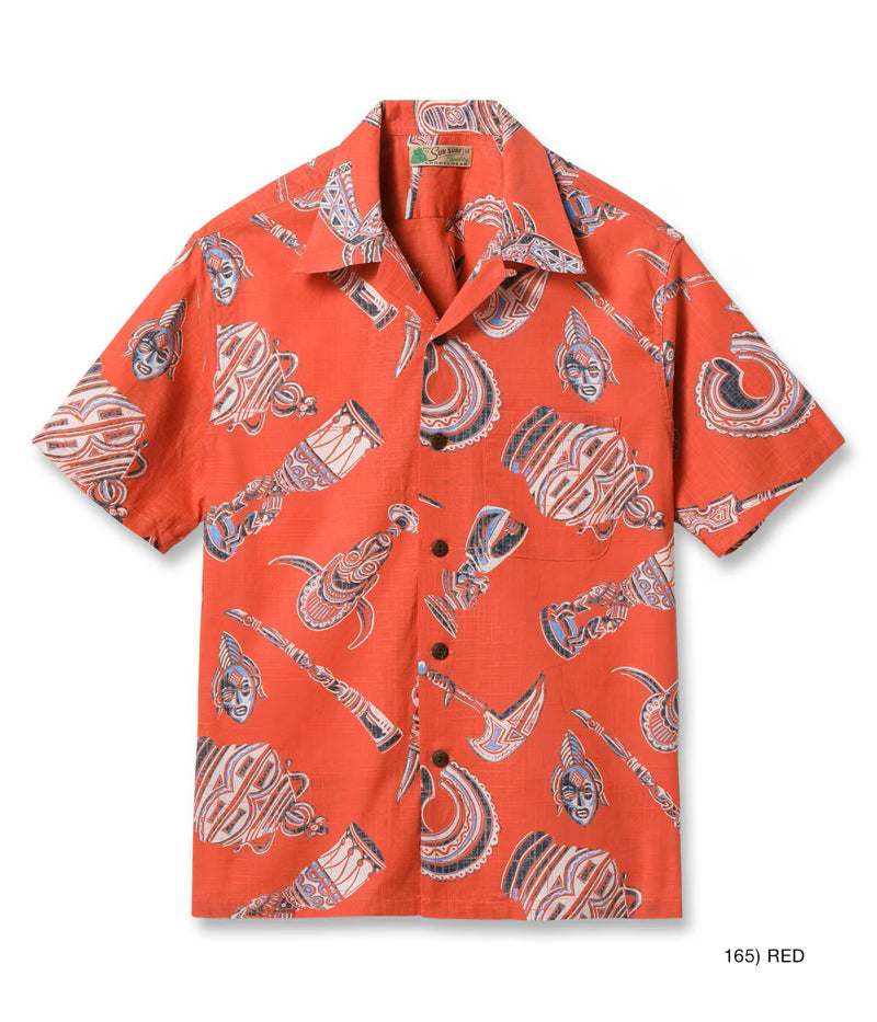 SS39502 / SUNSURF COTTON × LINEN SLUBYARN OPEN SHIRT “NATIVE MASK”