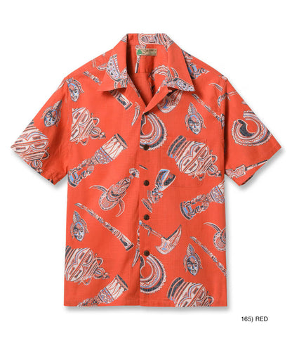 SS39502 / SUNSURF COTTON × LINEN SLUBYARN OPEN SHIRT “NATIVE MASK”