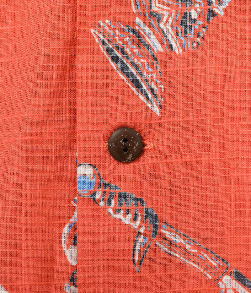 SS39502 / SUNSURF COTTON × LINEN SLUBYARN OPEN SHIRT “NATIVE MASK”
