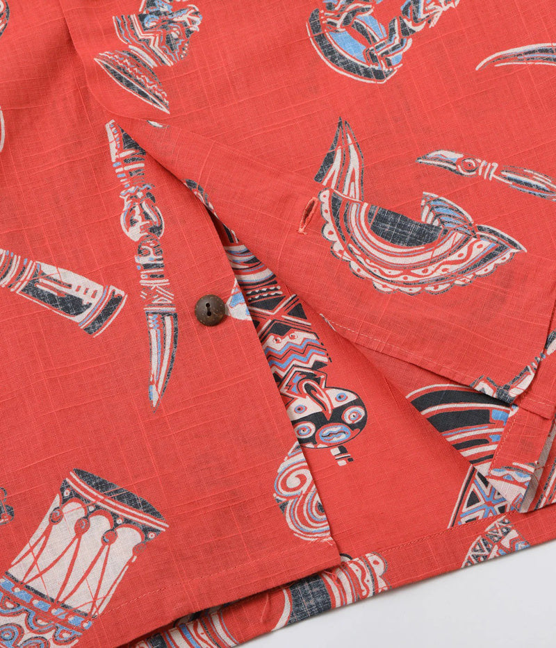 SS39502 / SUNSURF COTTON × LINEN SLUBYARN OPEN SHIRT “NATIVE MASK”
