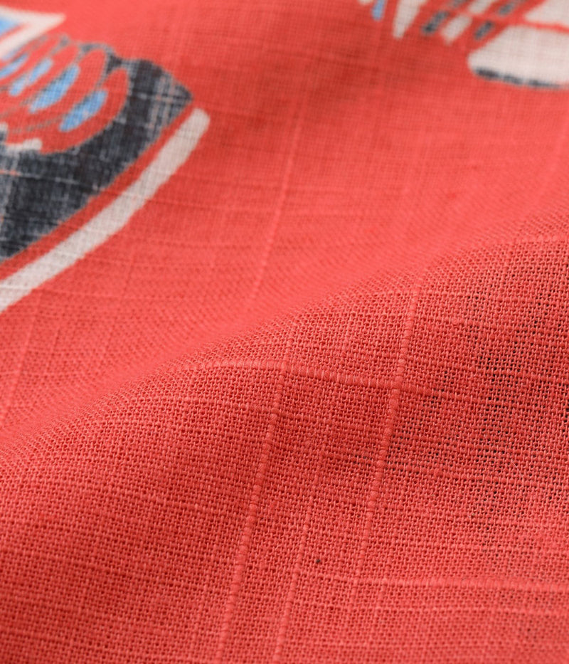 SS39502 / SUNSURF COTTON × LINEN SLUBYARN OPEN SHIRT “NATIVE MASK”