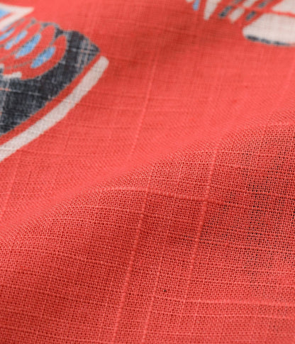 SS39502 / SUNSURF COTTON × LINEN SLUBYARN OPEN SHIRT “NATIVE MASK”