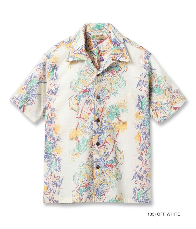 SS39503 / SUNSURF COTTON × LINEN SLUBYARN OPEN SHIRT “COCO PALMS”