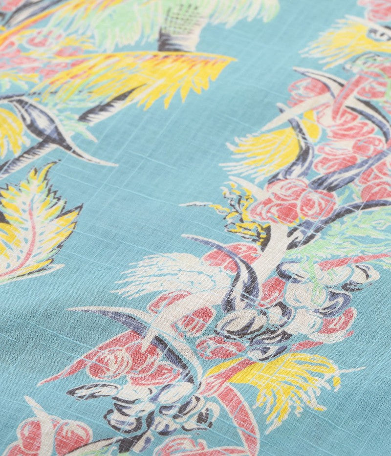 SS39503 / SUNSURF COTTON × LINEN SLUBYARN OPEN SHIRT “COCO PALMS”