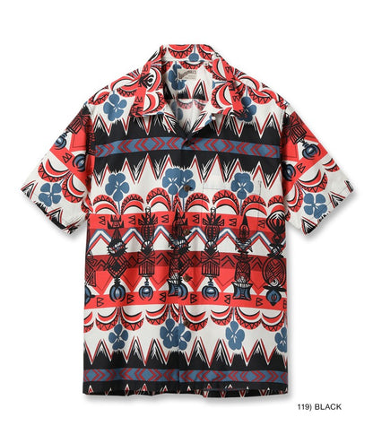 SS39504 / SUNSURF COTTON BROAD OPEN SHIRT “TROPICAL WOODCUT”