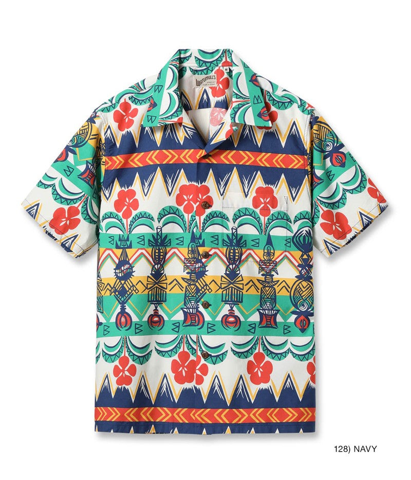 SS39504 / SUNSURF COTTON BROAD OPEN SHIRT “TROPICAL WOODCUT”