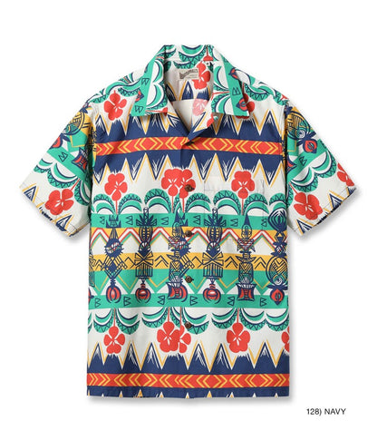 SS39504 / SUNSURF COTTON BROAD OPEN SHIRT “TROPICAL WOODCUT”