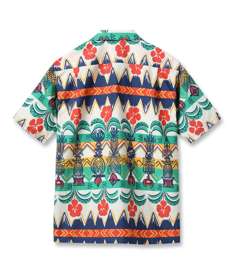 SS39504 / SUNSURF COTTON BROAD OPEN SHIRT “TROPICAL WOODCUT”