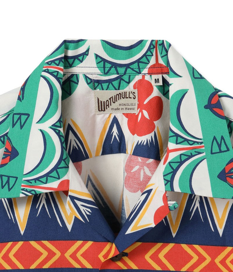 SS39504 / SUNSURF COTTON BROAD OPEN SHIRT “TROPICAL WOODCUT”