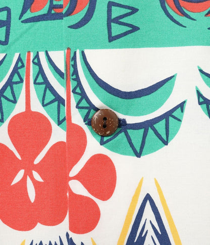 SS39504 / SUNSURF COTTON BROAD OPEN SHIRT “TROPICAL WOODCUT”