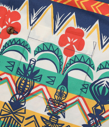 SS39504 / SUNSURF COTTON BROAD OPEN SHIRT “TROPICAL WOODCUT”
