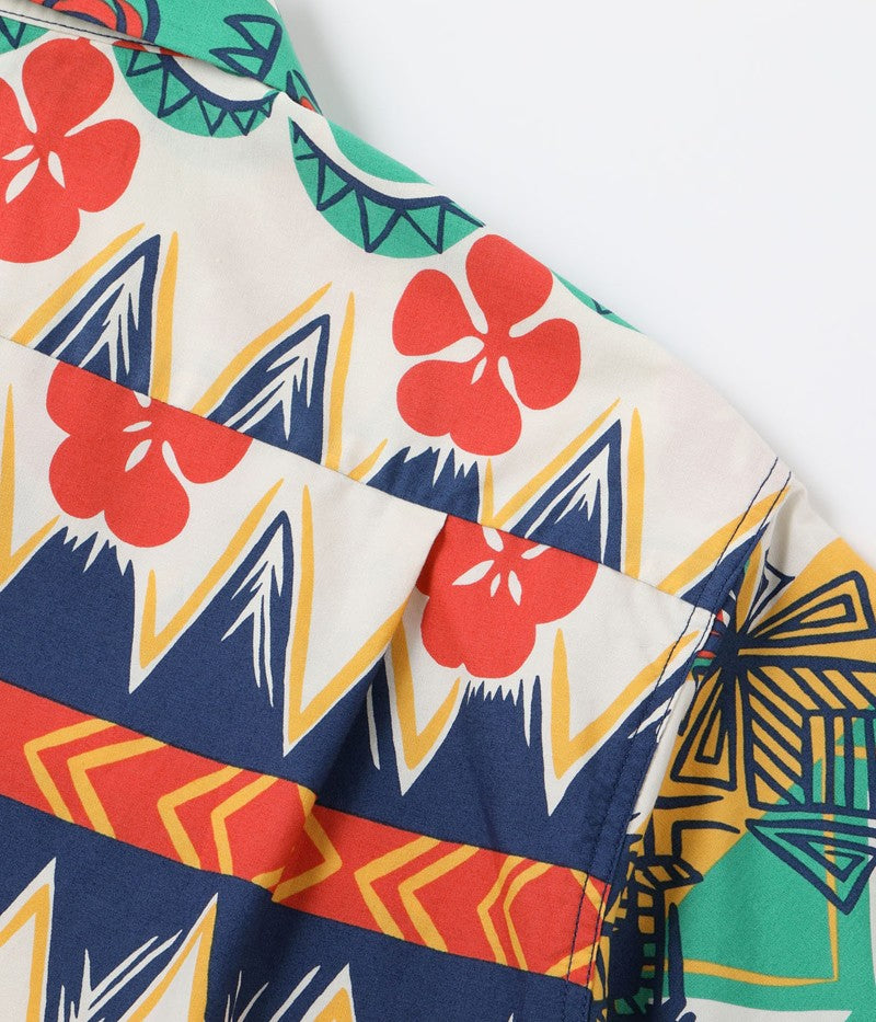 SS39504 / SUNSURF COTTON BROAD OPEN SHIRT “TROPICAL WOODCUT”