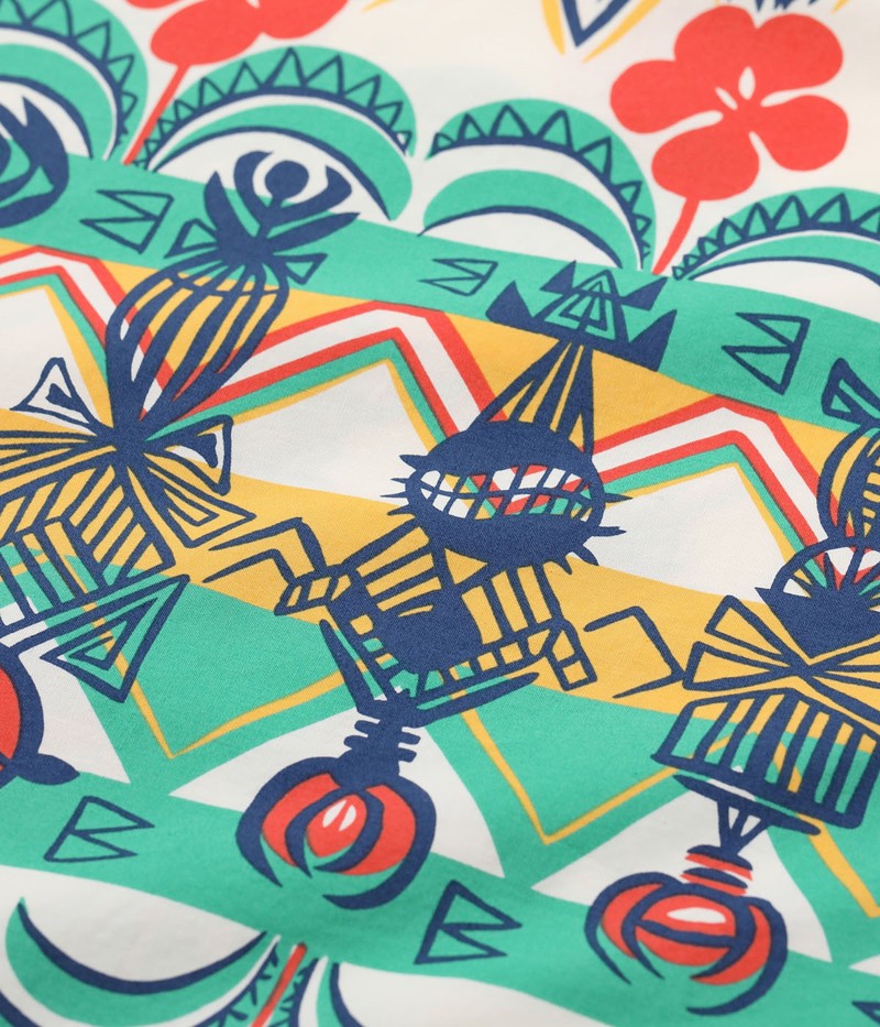 SS39504 / SUNSURF COTTON BROAD OPEN SHIRT “TROPICAL WOODCUT”