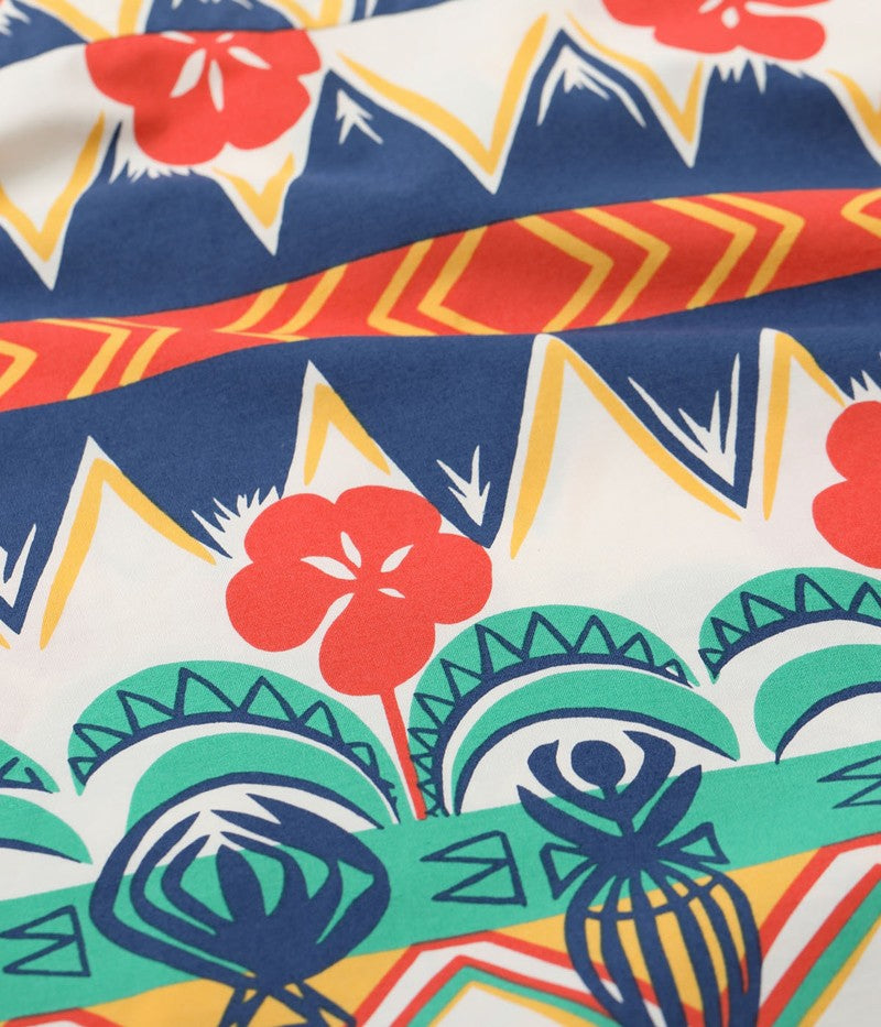 SS39504 / SUNSURF COTTON BROAD OPEN SHIRT “TROPICAL WOODCUT”