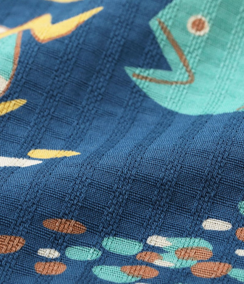 SS39538 / SUNSURF DOBBY COTTON OPEN SHIRT “OCEAN ACTIVITIES” by 柳原良平 with MOOKIE