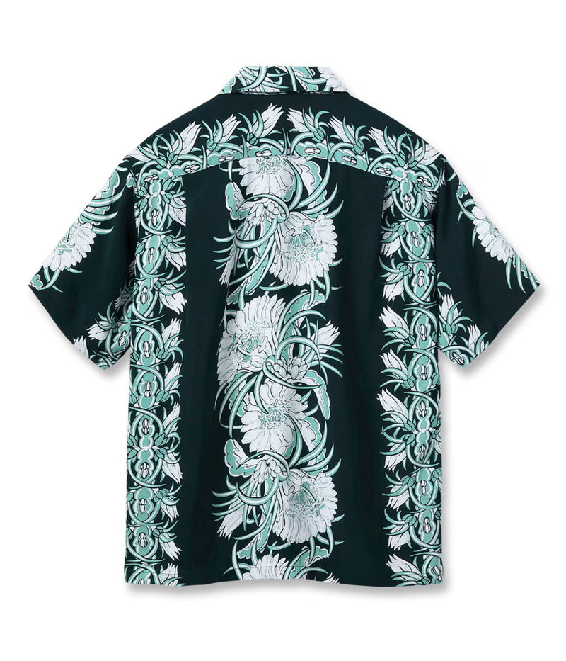 SS39612 / SUNSURF RAYON HAWAIIAN SHIRT “NIGHT BLOOMING CEREUS BORDER”