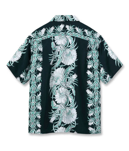 SS39612 / SUNSURF RAYON HAWAIIAN SHIRT “NIGHT BLOOMING CEREUS BORDER”